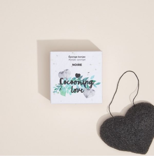 Éponge Konjac Noire- Peau grasse et acnéique