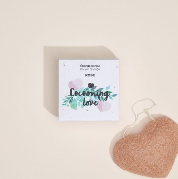 Éponge Konjac Rose - Peau sensible et réactive