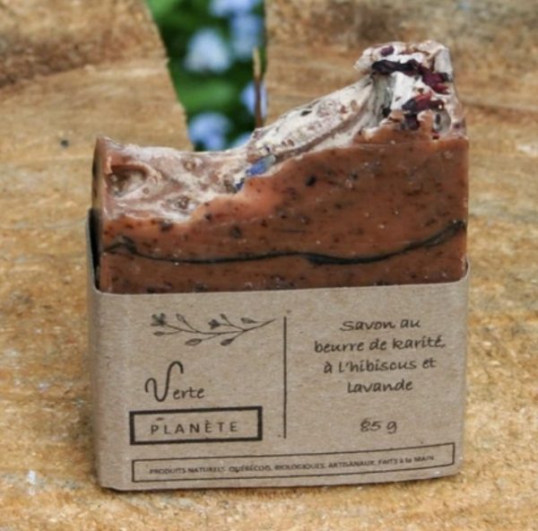 Savon à la lavande, hibiscus et beurre de karité